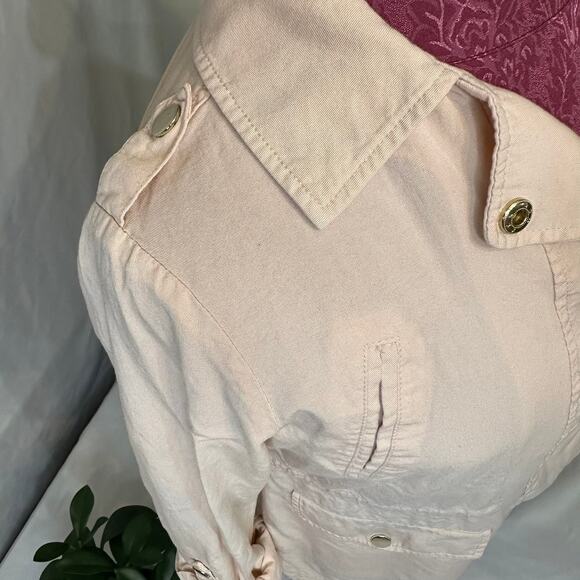 Cato Utility Style Jacket Button Down Soft Pink Girly Y2K Style Size XS - Picture 3 of 7